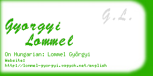 gyorgyi lommel business card